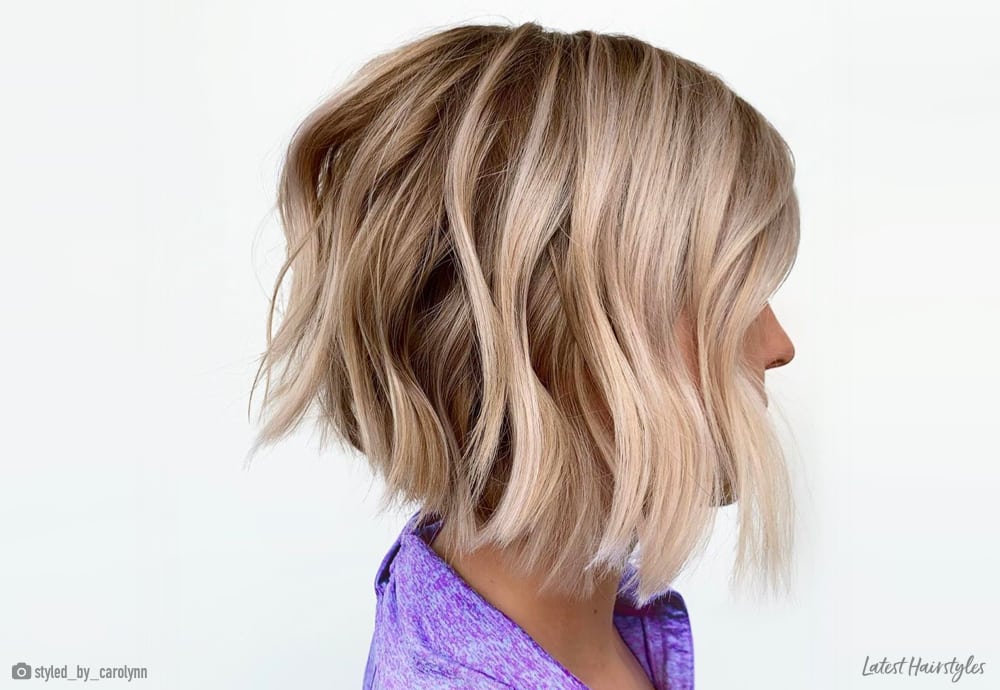 Image of Blunt angled bob short hair