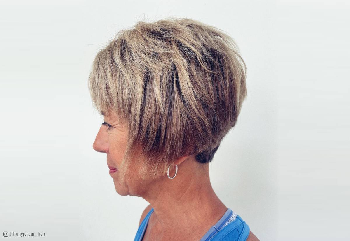 33 Easy And Stylish Short Bobs With Bangs For Women Over 60