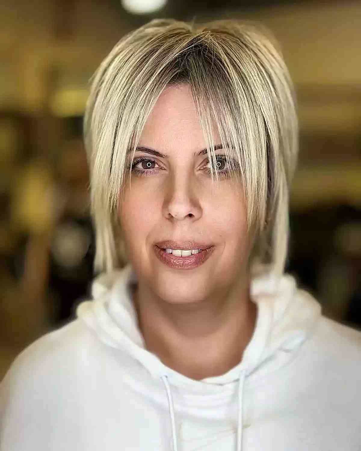 Short Choppy Thin Cut for Long Faces