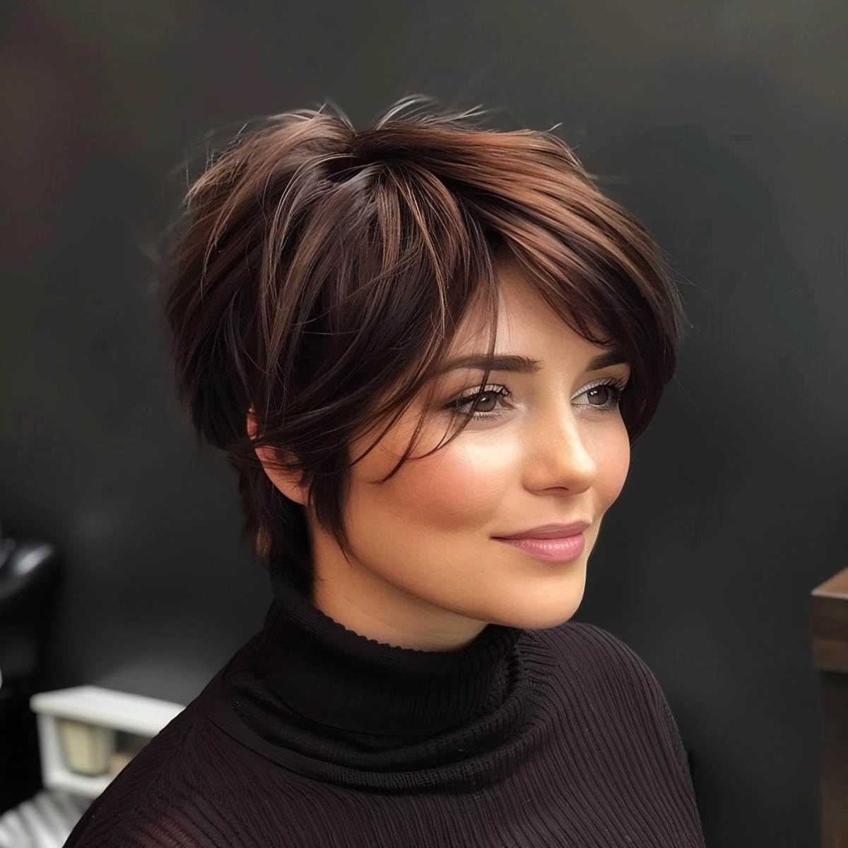 Cute Short Hairstyle with Bangs for Women