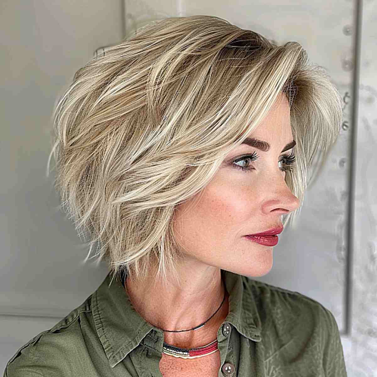 Cute Short Layered Haircut for Thick Hair
