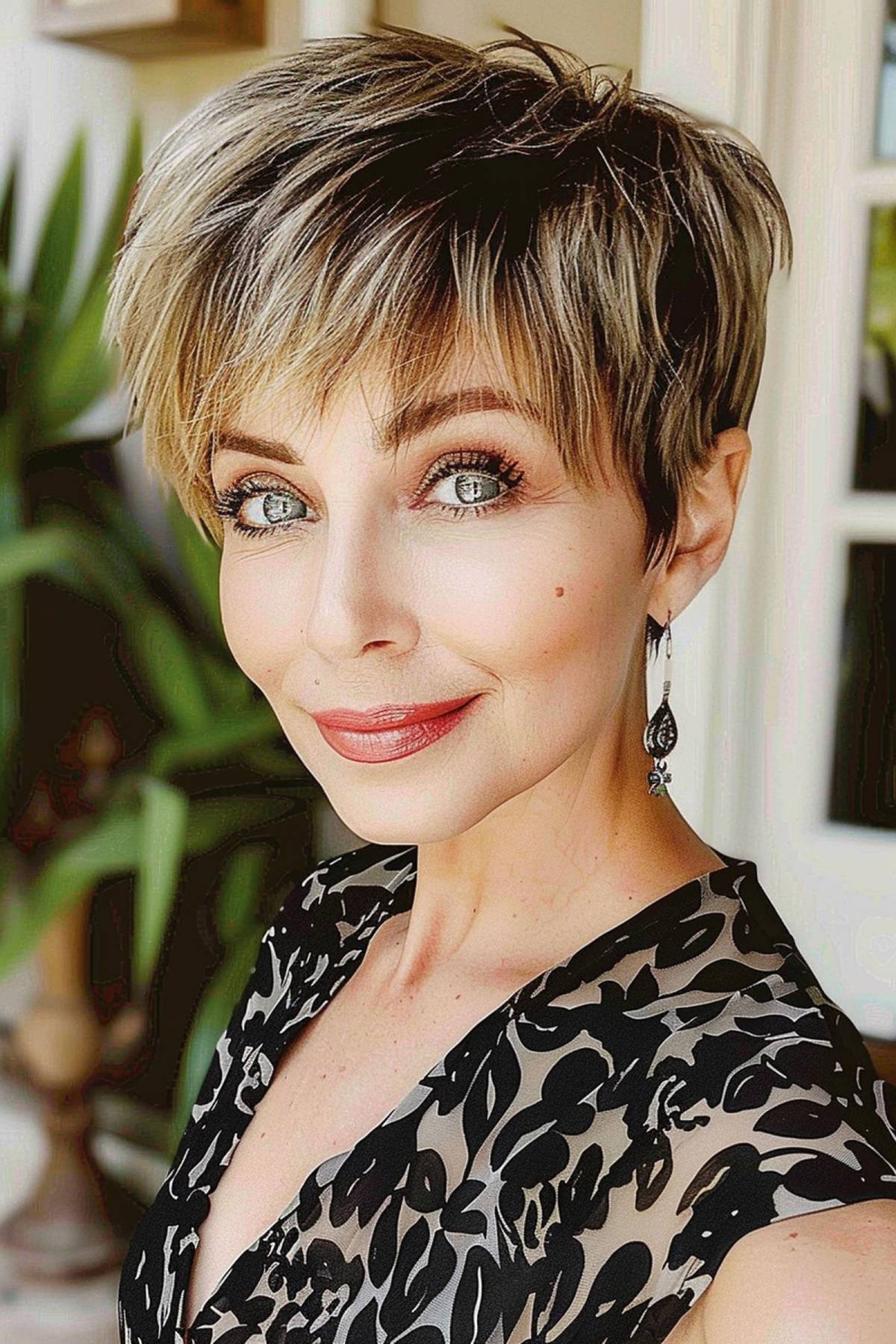 short pixie with wispy bangs hairstyle