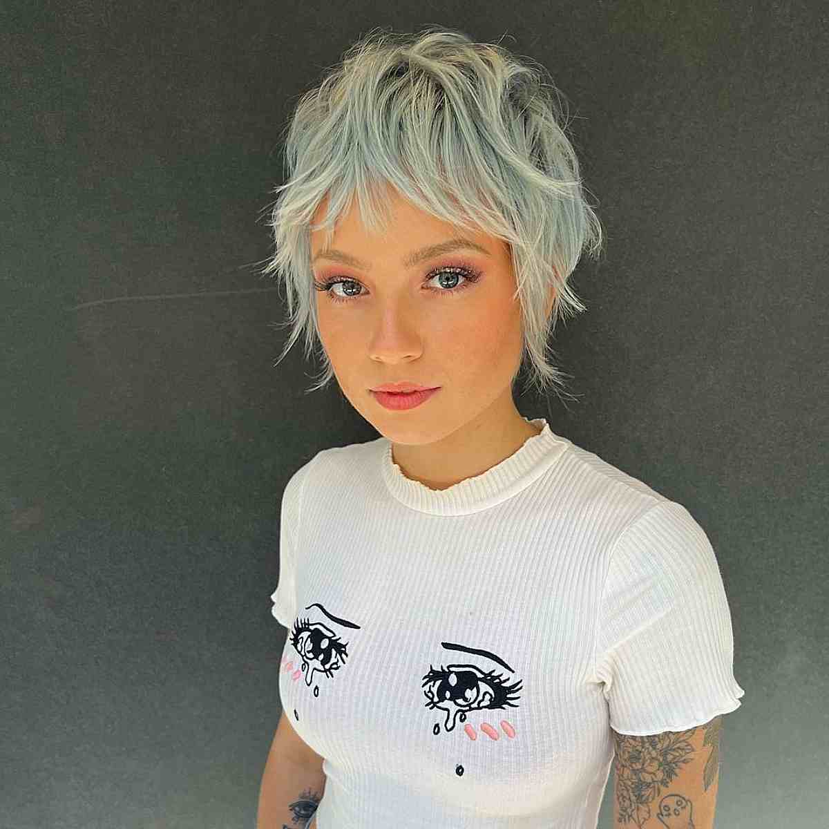 Short Soft Shaggy Pixie with Piecey Layers