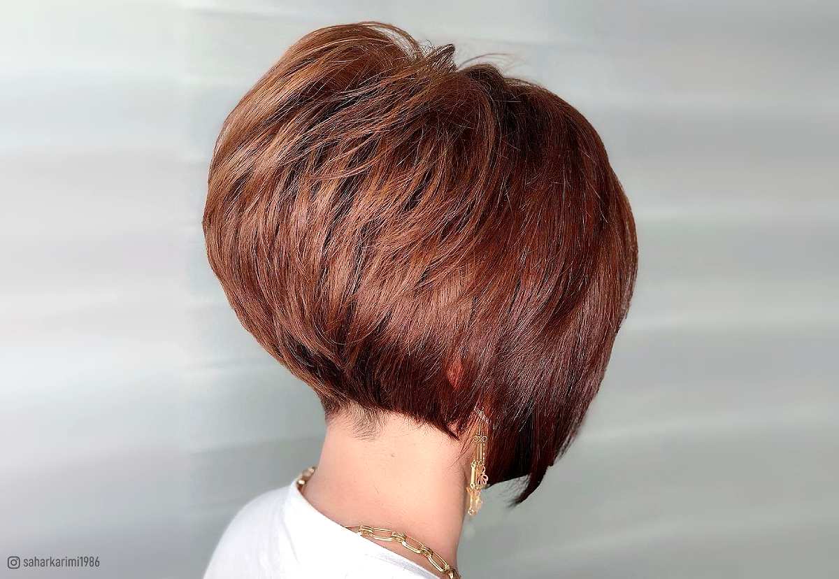 Image of Short blunt bob with a tapered bob