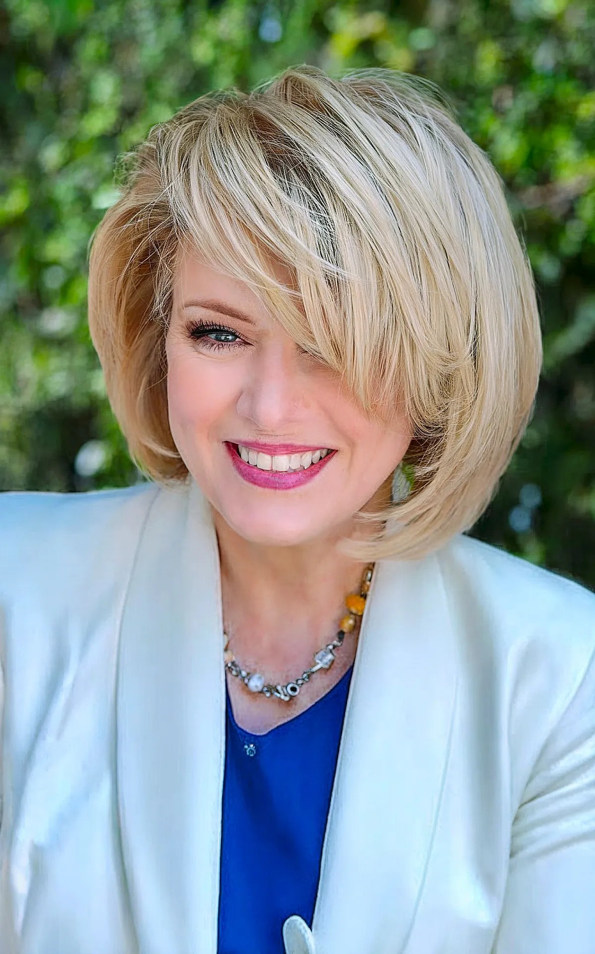Short Thick Bob with a Deep Side Part