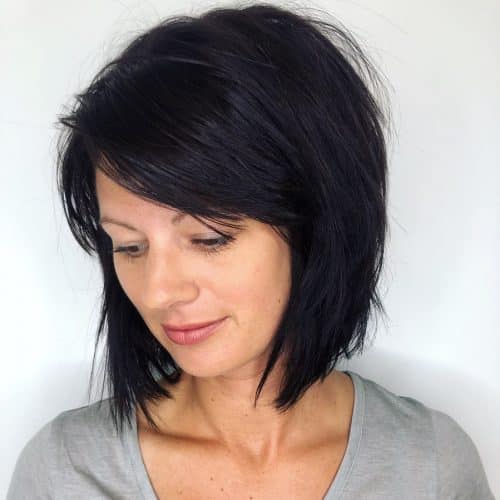 Shoulder Length Bob With Fringe