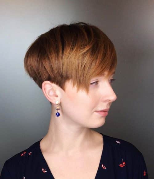 A pixie cutting alongside bangs is a brusk haircut betwixt i one-half to iii inches long that is st xix Cute Ways to Have a Pixie Cut alongside Bangs