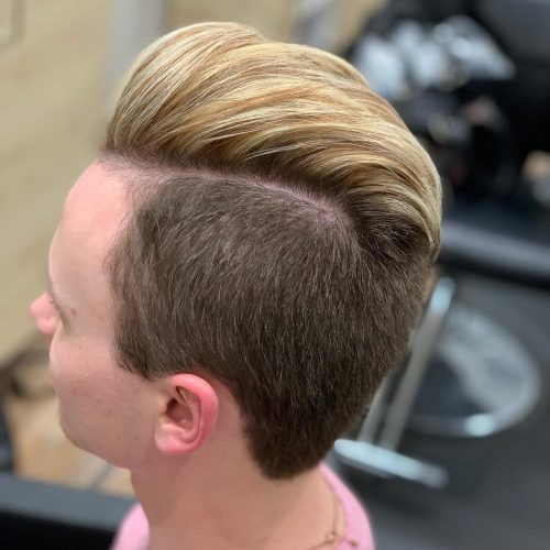 The difficult component haircut is when a describe is shaved inwards the scalp to create a contrasting divisi 24 Hard Part Haircut Ideas for Your Next Inspiration