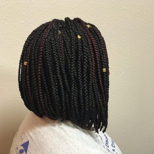 braiding protective style where the braids appear xvi Lit Short Box Braids You Have to See