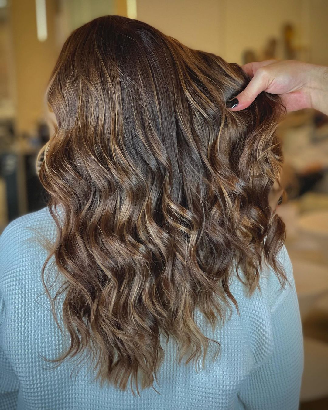 soft caramel highlights