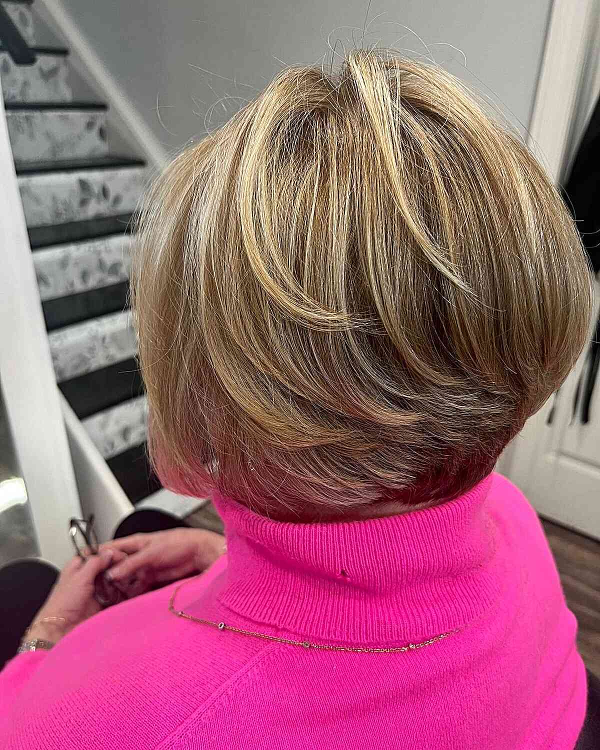 Stacked Wedge Haircut with Shorter Layers