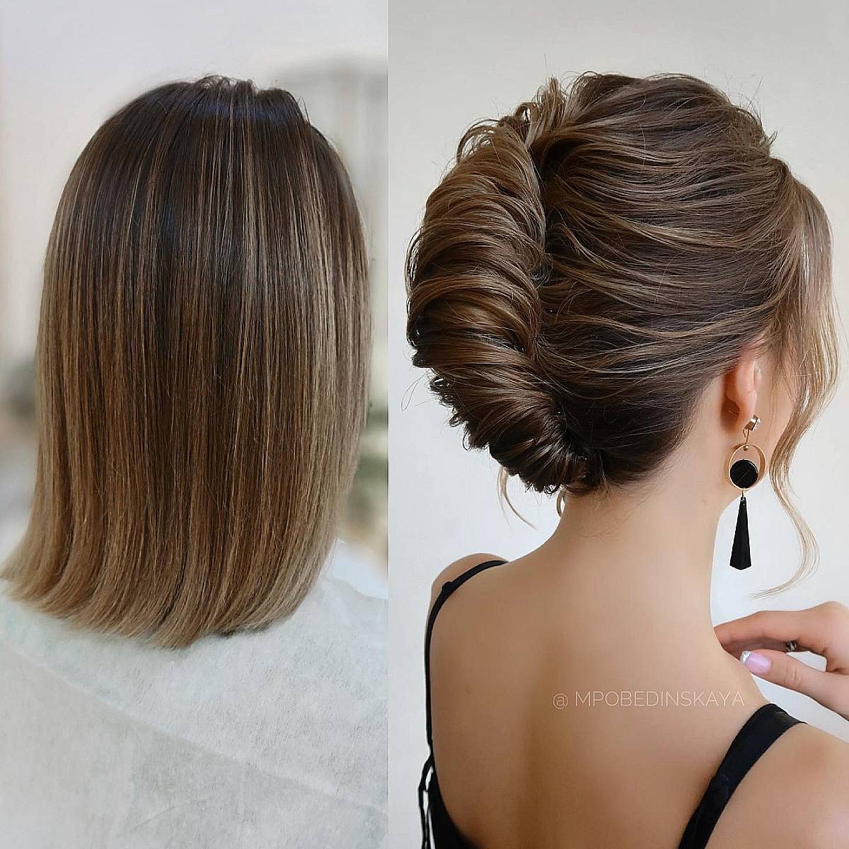 Image of Whirlpool bun hairstyle for school short hair