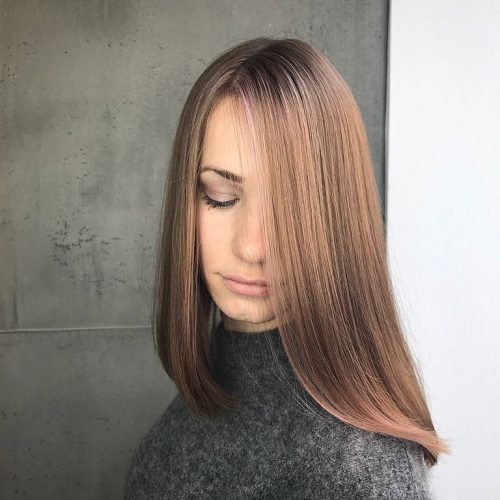 Light Brown Hair with Light Blonde Highlights for Thin Hair