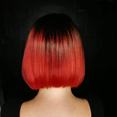 A ruddy ombre pilus color is when the pilus is dyed alongside ruddy in addition to some other color that gradually 27 Blazing Hot Red Ombre Hair Color Ideas