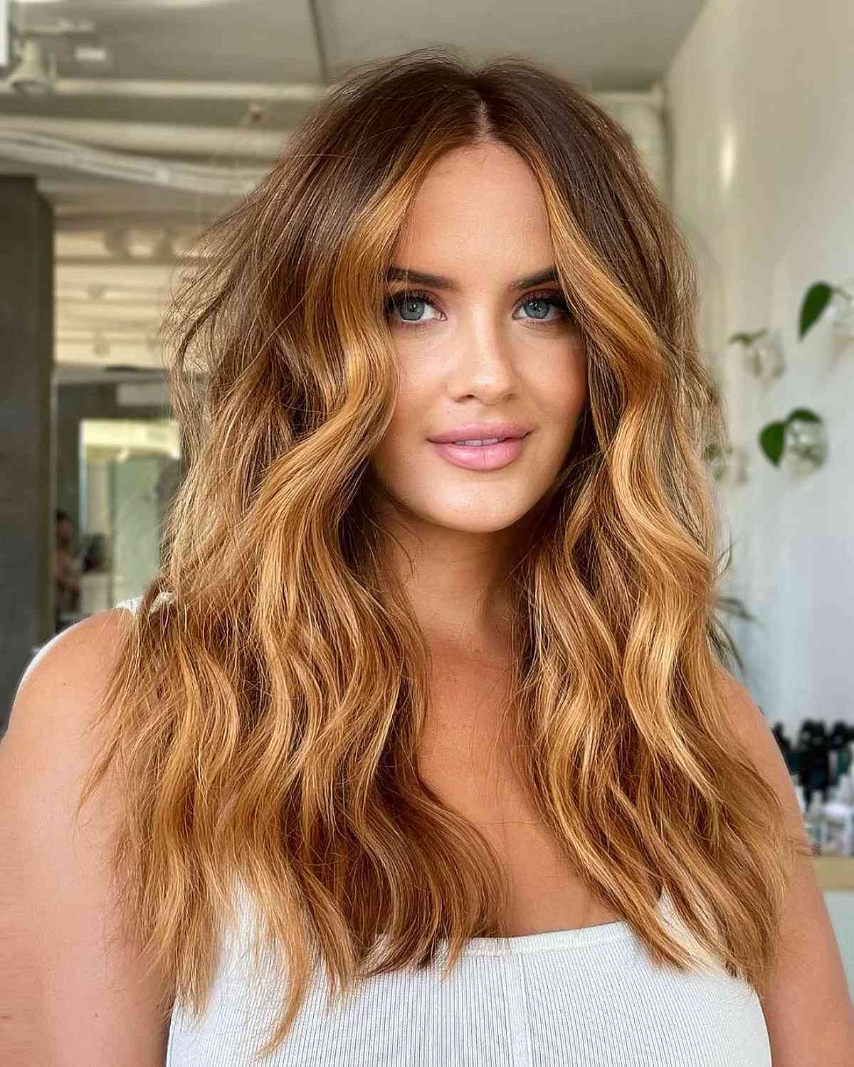 Stunning Golden Strawberry Blonde Balayage