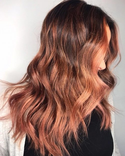 A cerise balayage is a pilus color that involves a freehand paradigm technique to dye the pilus The nineteen Hottest Red Balayage Hair Color Ideas Right Now