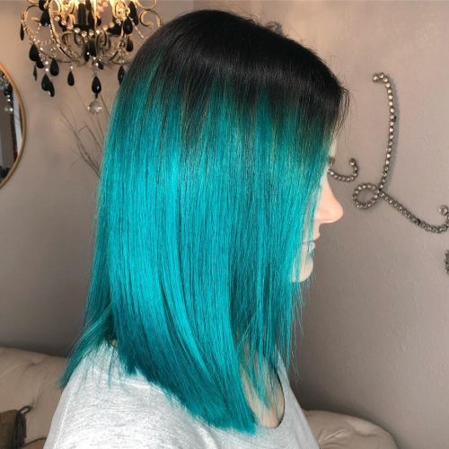 A teal pilus color is a mixture of bluish too light-green colors 23 Incredible Teal Hair Color Ideas You Have to See
