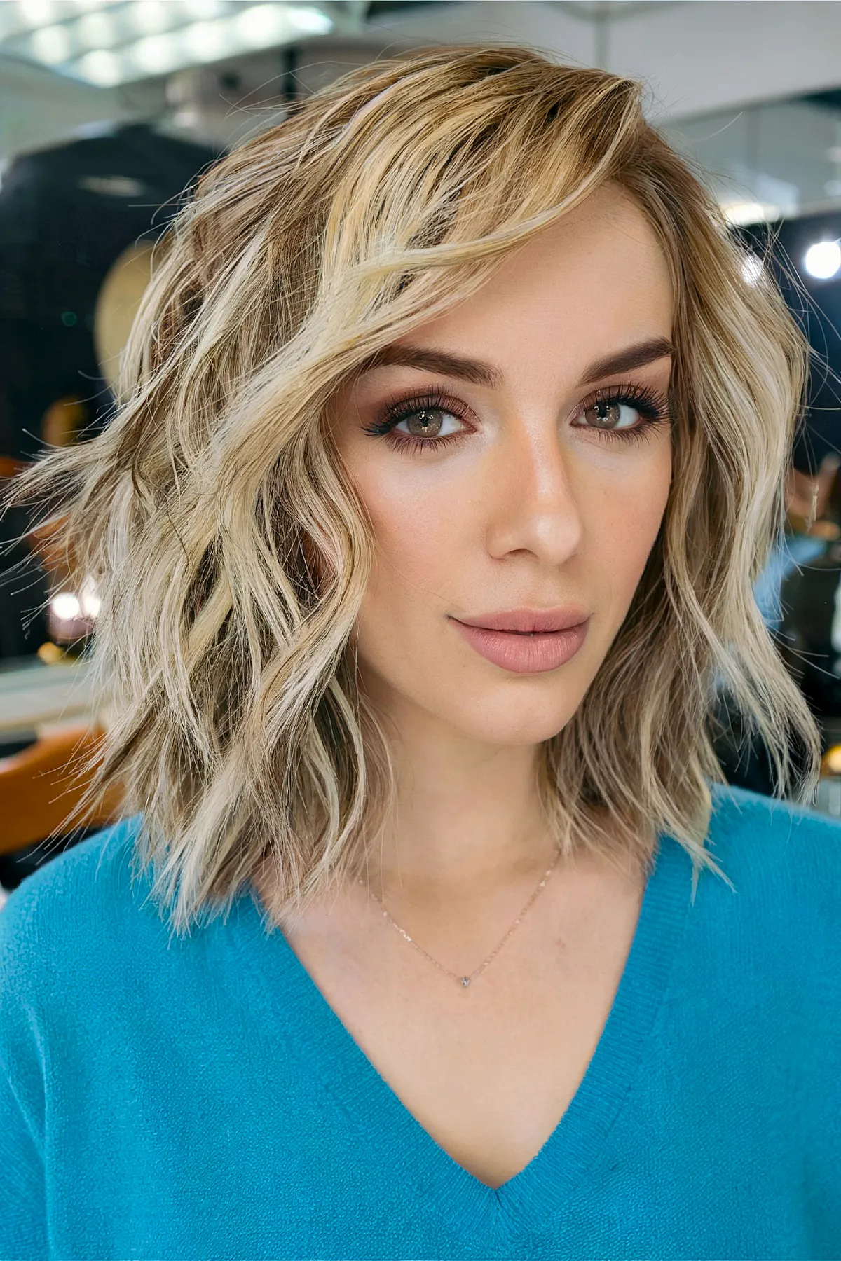 is a classic cutting where the length of the pilus falls betwixt the mentum together with collarbone xxx Cutest Long Bob Haircuts Lob Hairstyles