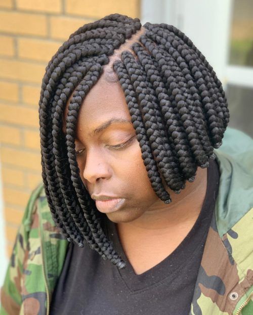 braiding protective style where the braids appear xvi Lit Short Box Braids You Have to See