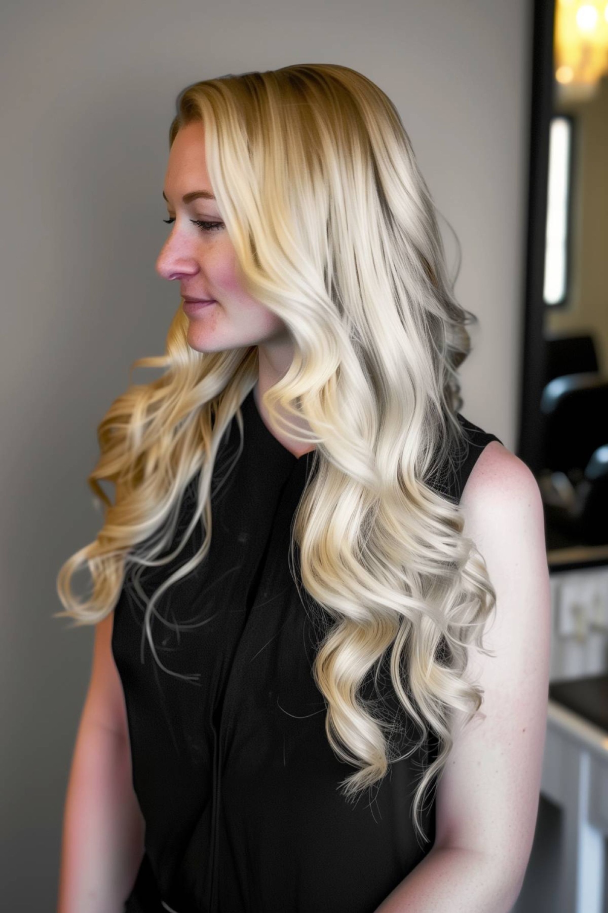 Picture of tumbling curls a simple hairstyle