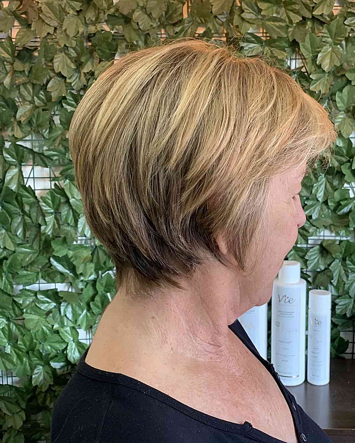 Two-Toned Bixie Cut for Older Ladies Over 70 Fine Hair