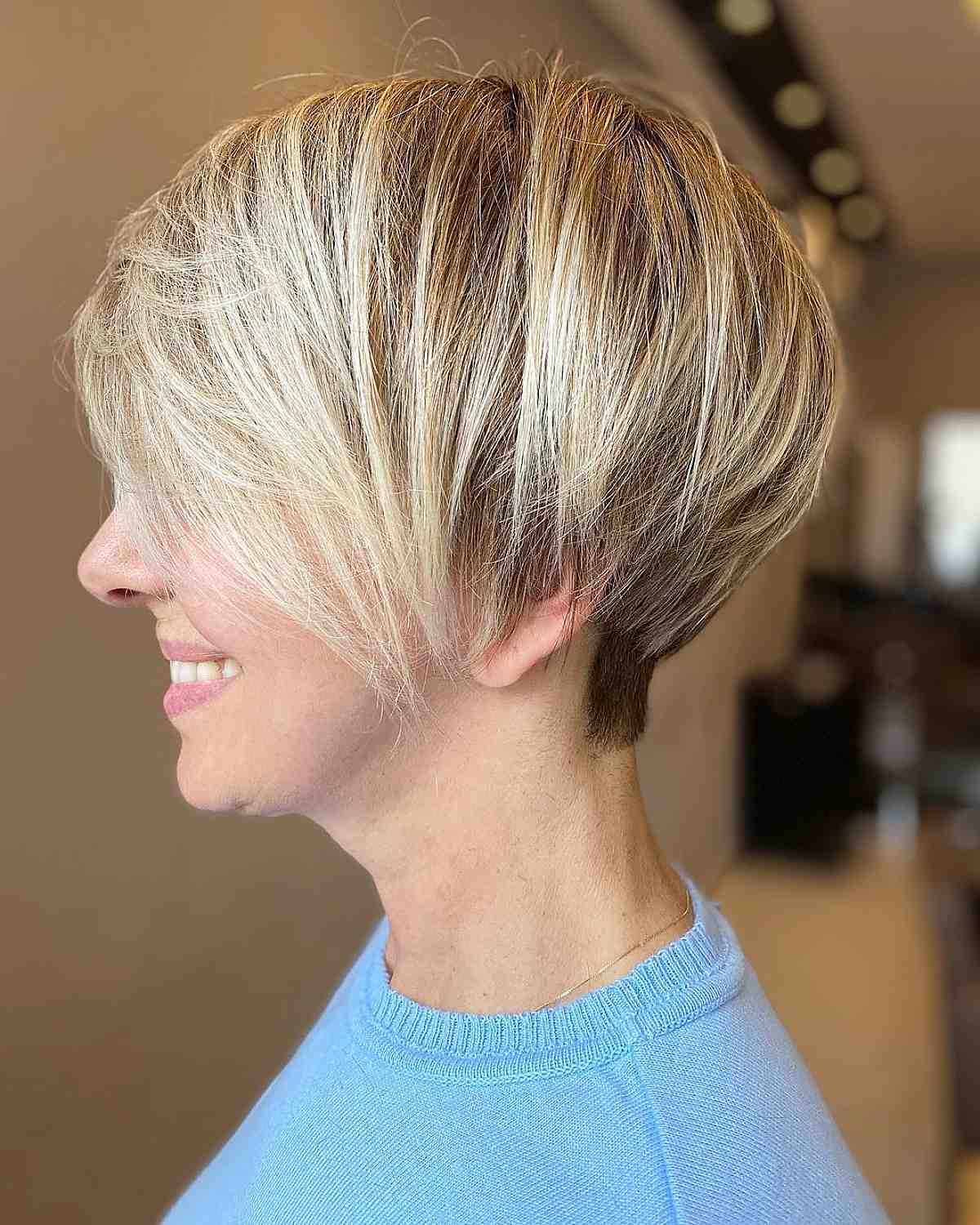 undercut long pixie hairstyle