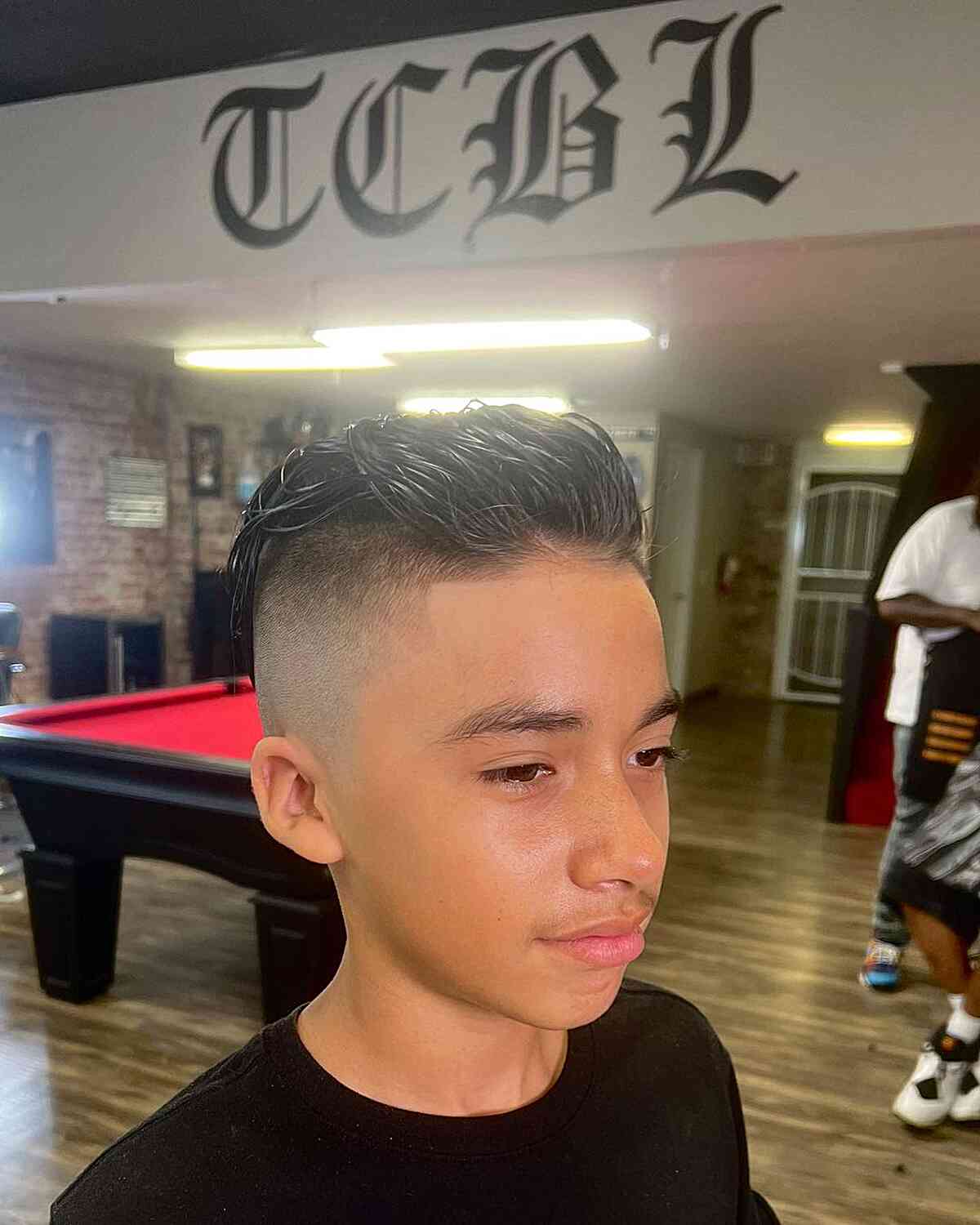 Undercut with Sleek Longer Top for Younger Boys