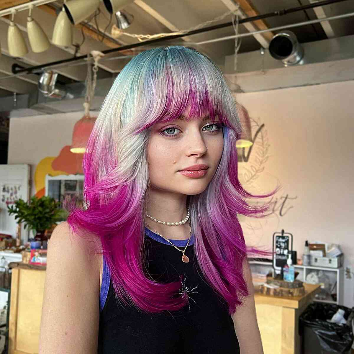 Cute medium hair called urban edgy vibe