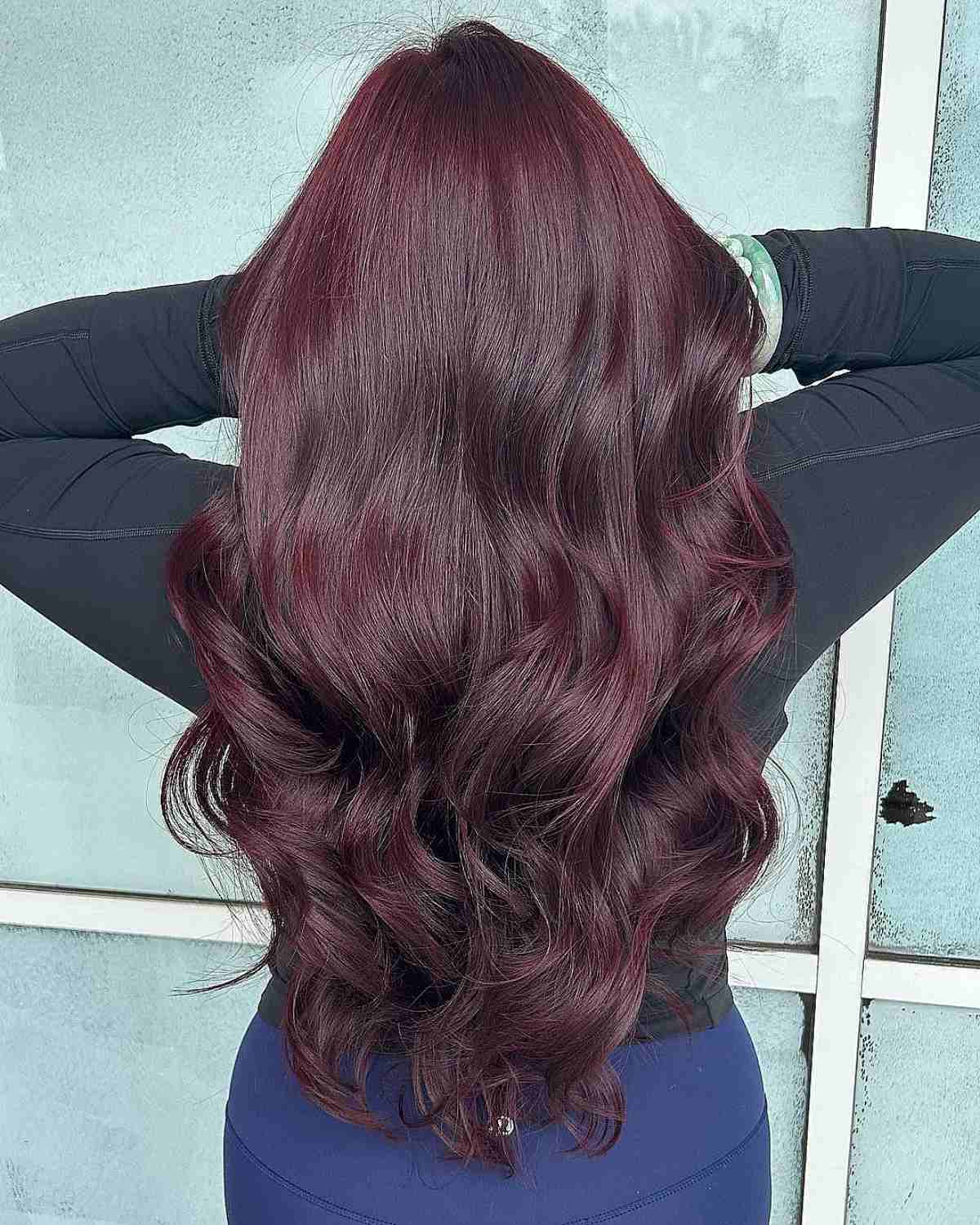 Very Long Burgundy Cherry Cola Red Hair