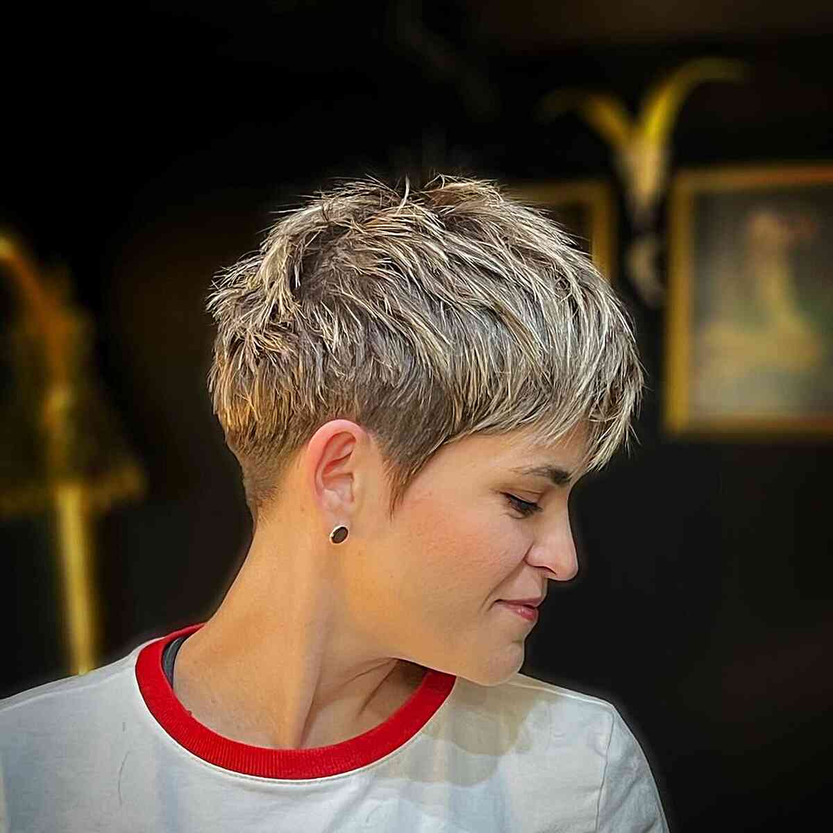 Very Short 90s Pixie Crop with Spiky Layers