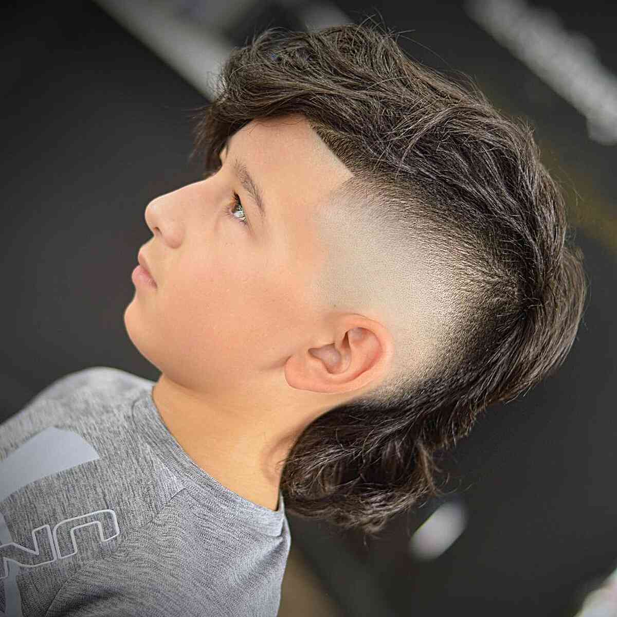 Wavy Mohawk Undercut for Thick Hair for Little Guys