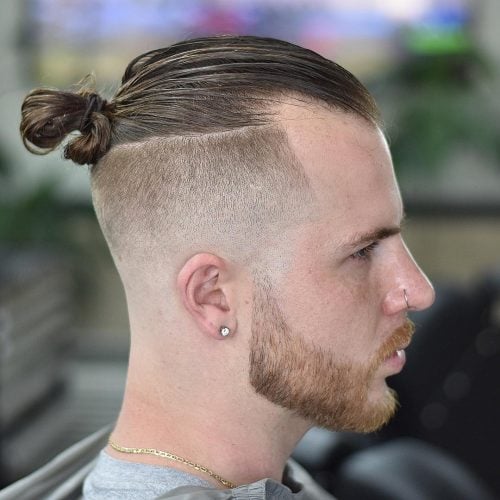 11 Awesome Man Bun Hairstyles With A Fade For 2020