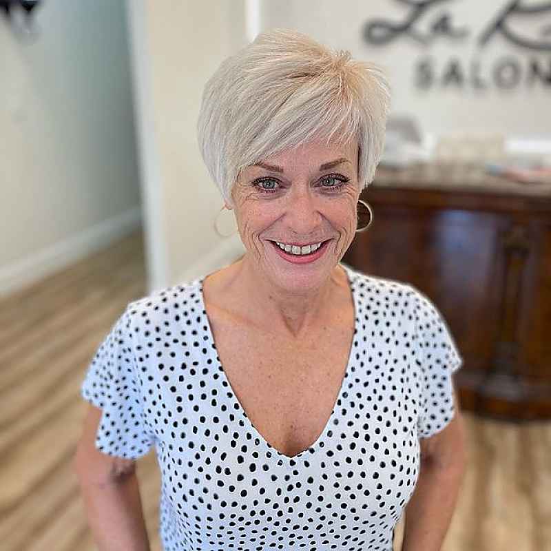 youthful a-line bob with wispy bangs